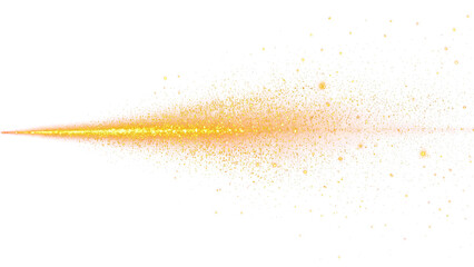 A glowing, golden line with shimmering dust.
 on a transparent background.