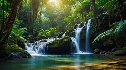 beautiful river jungle nature background scenic landscape river
