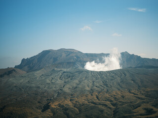 杵島岳から見た阿蘇山