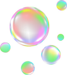 soap bubbles  isolated on transparent background