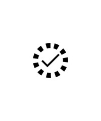 black line Checkbox illustration on white background