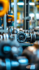 Naklejka premium AI algorithms for predictive maintenance, analyzing historical machine data to identify potential failures and reduce downtime in production processes.AI algorithms for predictive maintenance, analyzi