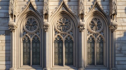 Fototapeta premium Gothic architecture church windows