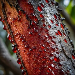 Sharp Focus on Dragon Blood Tree Sap Extraction and its Rich Crimson Resin
