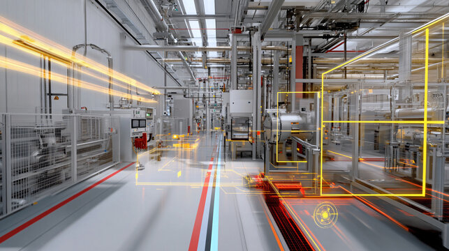 AI software detecting anomalies in industrial machine operations for preventive maintenance.