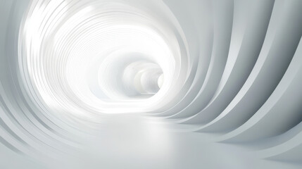 Fototapeta premium 3D render of an abstract futuristic background with white lines and empty space