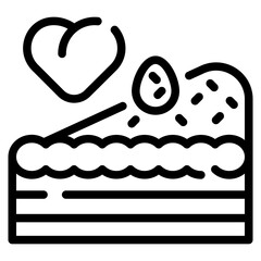 Cake Line Icon