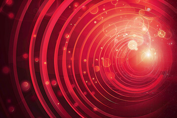 Obraz premium Abstract Red Background with Glowing Waves, Light Trails, and Shimmering Particles for a Digital Fantasy Design