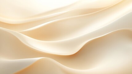 Obraz premium Elegant Silk Fabric Flowing in Soft Creamy Waves and Curves