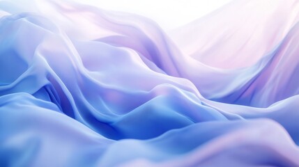 Obraz premium Soft Flowing Satin Fabric in Gentle Shades of Blue and Lavender