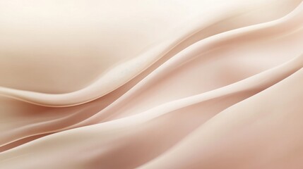 Obraz premium Soft Flowing Fabric Texture in Gentle Beige Tones with Smooth Waves