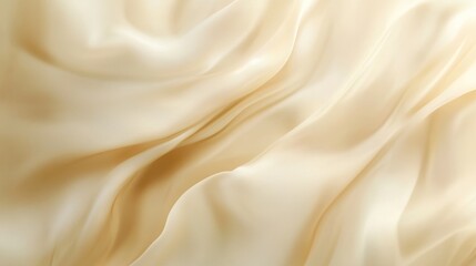 Obraz premium Elegant Cream Satin Fabric with Soft Natural Drapes and Texture