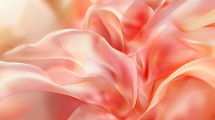 Obraz premium Soft Abstract Wavy Fabric Texture in Gentle Peach and Coral Tones