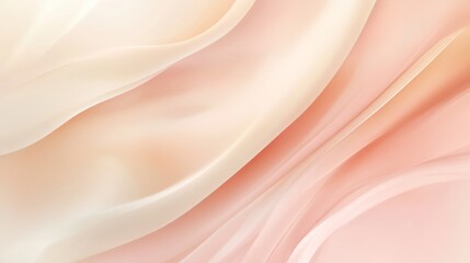 Soft Flowing Fabric in Gentle Peach and Cream Tones