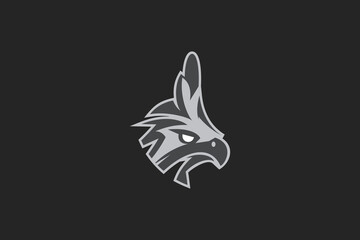 javan eagle icon Logo Vector Illustration. Suitable for business company, modern company, sport logo, etc.