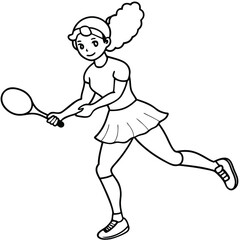 tennis player cartoon