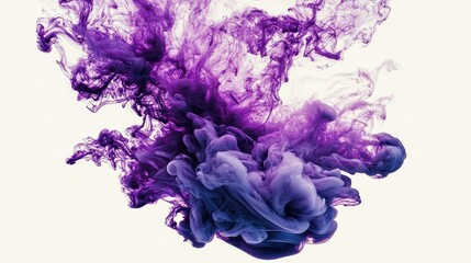 Obraz premium Colorful Purple Smoke Swirling in Air Creating Mystical Patterns