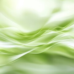 Obraz premium Smooth Flowing Abstract Green Texture with Soft Light Effects