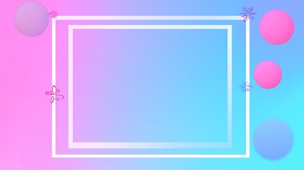 Abstract Pastel Background With Geometric Frame