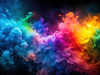 Fototapeta premium Abstract Twilight Smoke Colors, Blending Backgrounds