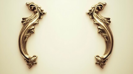 Elegant Golden Ornate Decorative Frame Elements