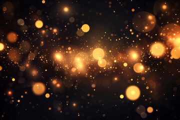 Obraz premium Glowing fire particles on dark background create magic