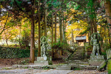 秋の両子寺　大分県国東市　Futagoji temple in autumn. Ooita Pref, Kunisaki City.