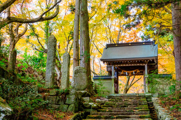 秋の両子寺　大分県国東市　Futagoji temple in autumn. Ooita Pref, Kunisaki City.