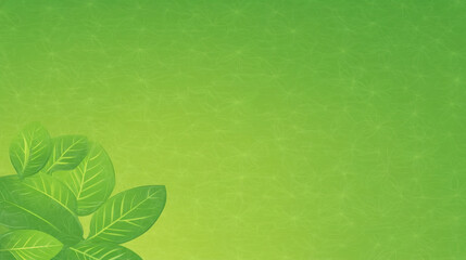 Green leaves on vibrant abstract background