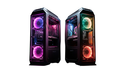 RGB PC Gaming Computer Case with Colorful LED Fans 