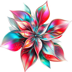 Fototapeta premium Vibrant floral artwork digital design colorful abstract flower creative environment stunning viewpoint visual concept