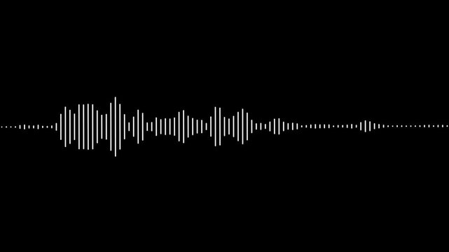 White audio waveform spectrum animation, Waveform Audio Sound waves moving.
audio spectrum simulation Audio waveform equalizer black background, bar sound, pulse bar, frequency bar,