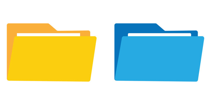 folder icons. Various folder symbols. Suitable for document management application design elements, computer file directories,  File folders icon set vector illustration eps 10.