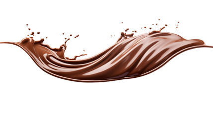 Delicious Chocolate Drink Splash on transparent background 
