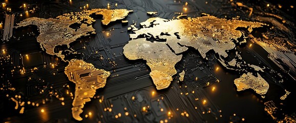 Obraz premium The significance of international trade in shaping the global technology market.