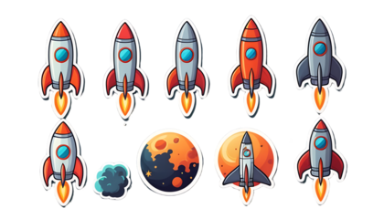 Cartoon Rocket Launch Sequence: A Vibrant Space Adventure