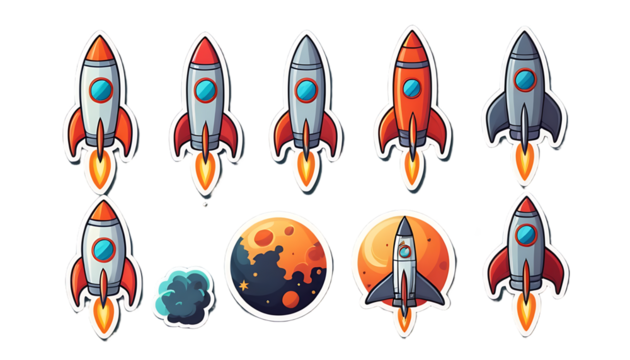 Cartoon Rocket Launch Sequence: A Vibrant Space Adventure