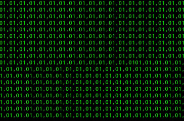 Digital Abstract Green Code: Binary Data, Technology, and Cyberspace