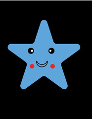 Obraz premium black and white star