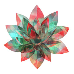 Fototapeta premium Vibrant floral design digital art abstract colorful environment creative perspective art concept