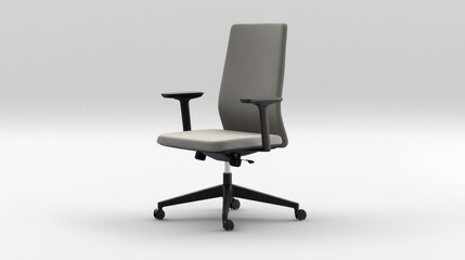 Contemporary Office Chair Design: Beige Upholstery and Black Frame