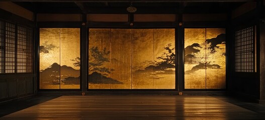 Vintage Japanese room with traditional decor.