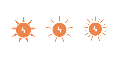 Eco-Friendly Solar Energy Icons: Power, Sun, & Renewable Design