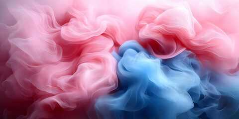 Fototapeta premium Pink and Blue Abstract Fabric Illustration