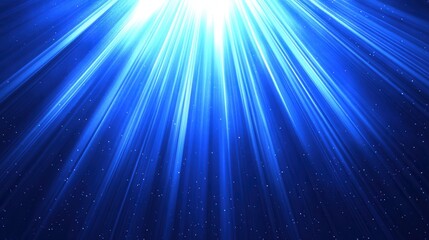 Obraz premium Celestial Blue Rays: A Digital Light Show