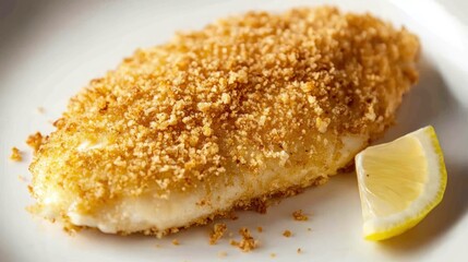 Crispy Baked Fish Fillet with Lemon