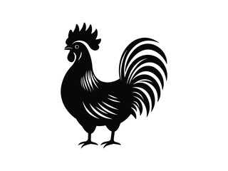 Rooster Silhouette Art for Creative Designs