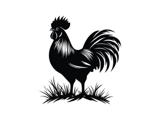 Rooster Silhouette Art for Creative Designs