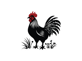 Rooster Silhouette Art for Creative Designs