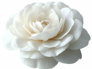 White Camellia Flower Illustration